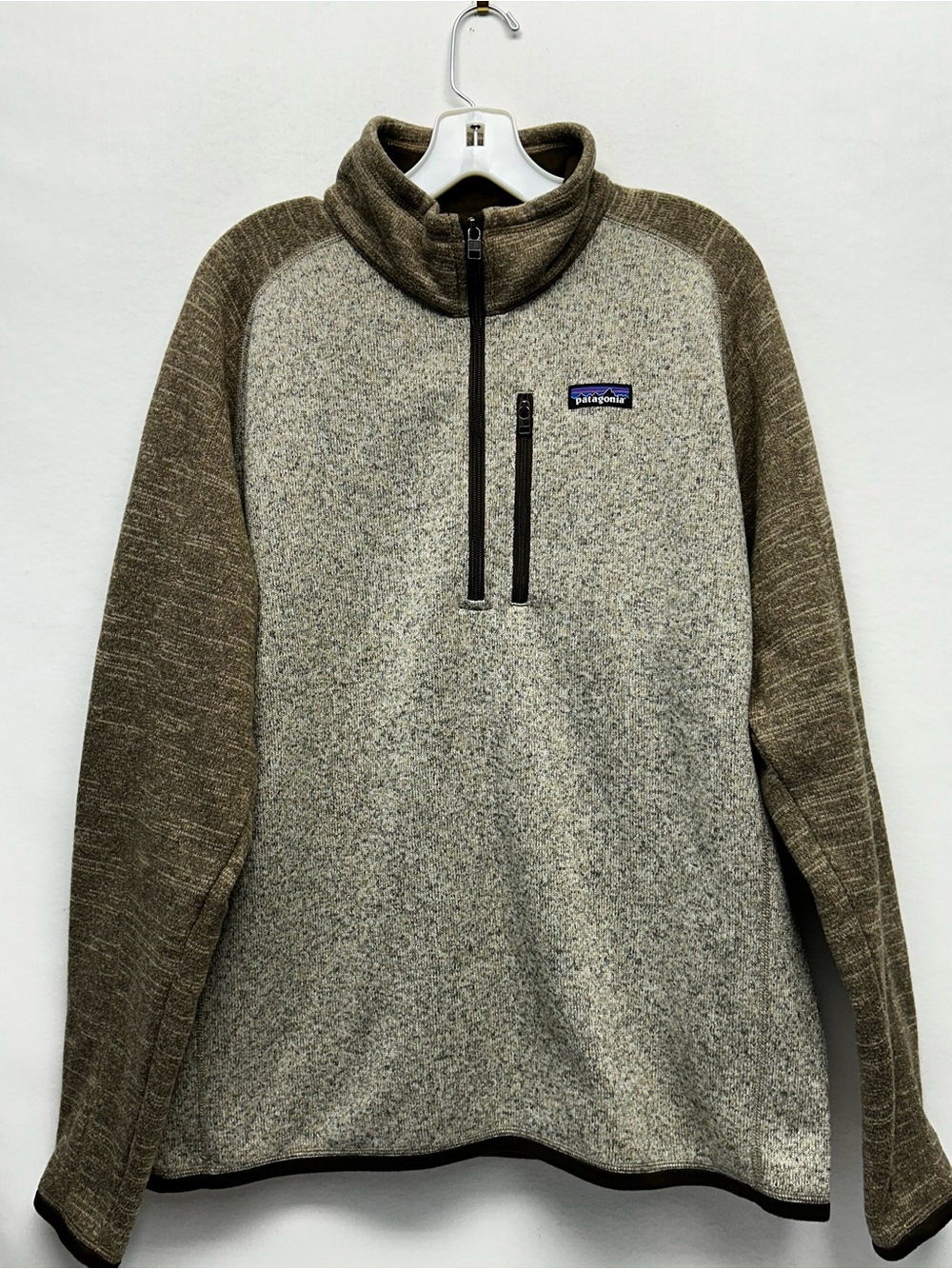 Patagonia Men’s Quarter-Zip Fleece Pullover - Gray & Brown